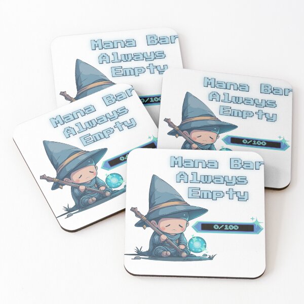 Item preview, Mana Bar Always Empty — Funny RPG Wizard Gamer Design designed and sold by 404Foundry.