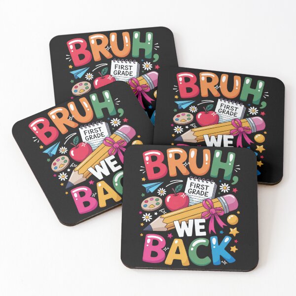 Item preview, Bruh We Back First Grade Funny Back to School Design designed and sold by ArtByKatti.
