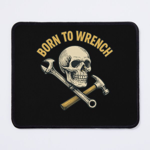 Item preview, Born To Wrench Skull Mechanic Funny Garage designed and sold by LuminOrb.