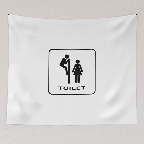 Item preview, Toilet Sign With A Peeper designed and sold by ClothingSimple.