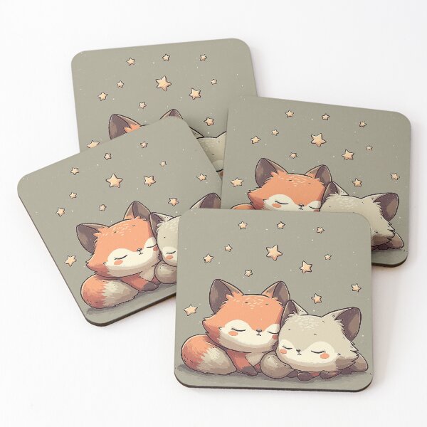 Item preview, Two small sleeping foxes designed and sold by TaverneKuna.