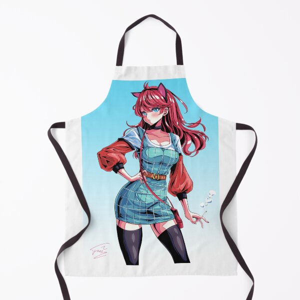 Item preview, Sensual Cat-Eared Anime Woman – 90’s Retro Aesthetic designed and sold by AirForceTuan.