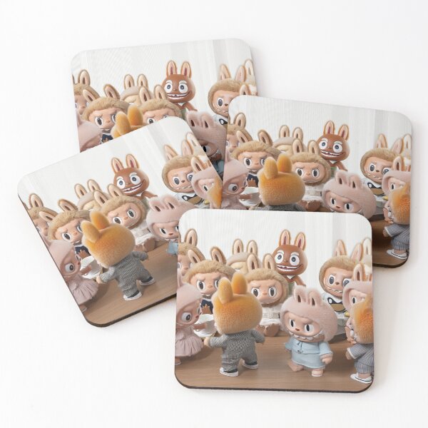 Item preview, Cute Bunny-Eared Creatures – Kawaii Tea Party Toy Characters designed and sold by NyghtowlStudio.