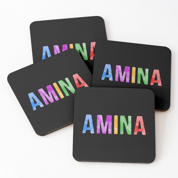 Item preview, Amina Name Bright Colors designed and sold by Jeallan Designs.