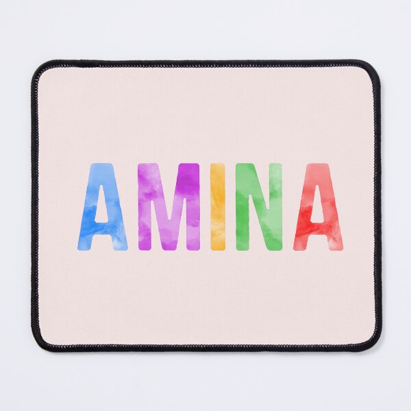 Item preview, Amina Name Bright Colors designed and sold by Jeallan Designs.