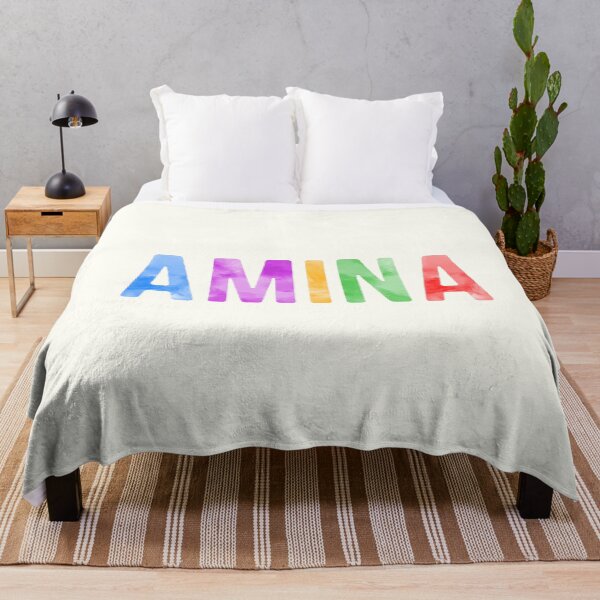 Item preview, Amina Name Bright Colors designed and sold by Jeallan Designs.
