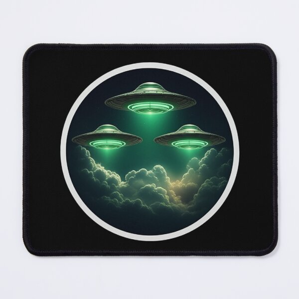 Item preview, Glowing UFOs Above Night Clouds designed and sold by PrintBreeze.