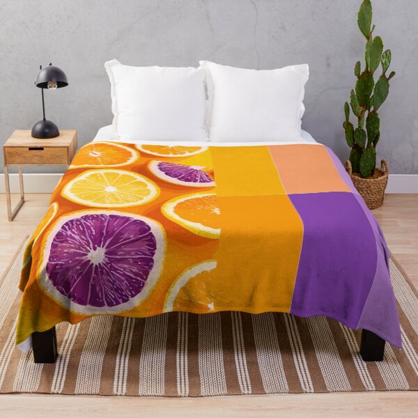 Item preview, Vibrant Orange and Purple Citrus – Modern Pop Art Design designed and sold by Moss and Moon Studio.