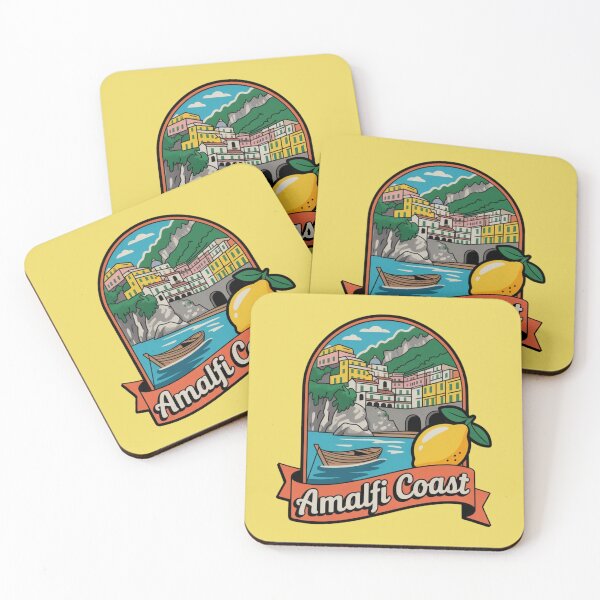 Item preview, Amalfi Coast Italy Retro Badge Design designed and sold by Timeless Design.
