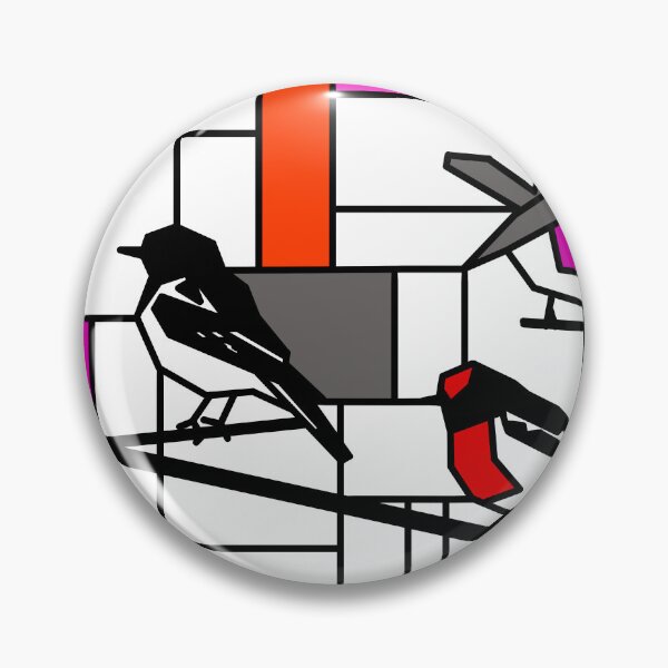 Item preview, Mondrian Australian Robins designed and sold by CCArtPrints.