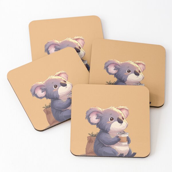 Item preview, Koala drinking coffee designed and sold by TaverneKuna.