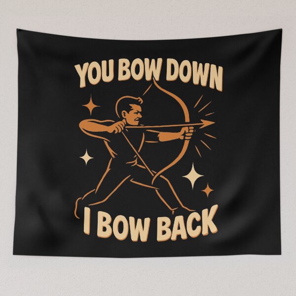Item preview, You Bow Down I Bow Back Archery Bow Funny Archer designed and sold by LuminOrb.
