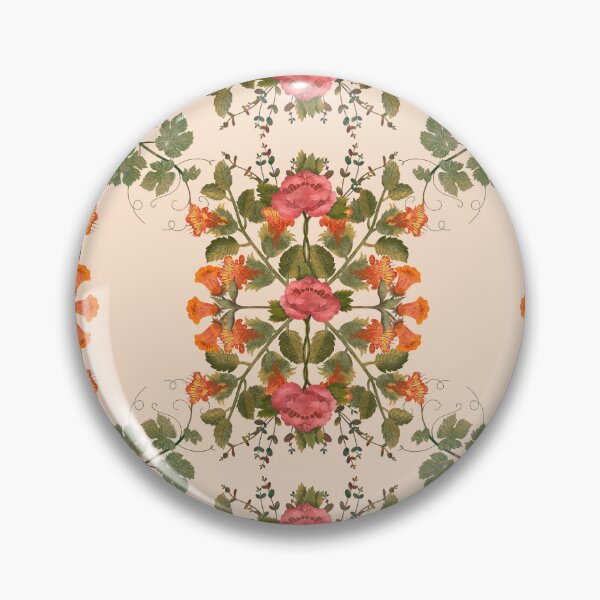 Item preview, Seamless pattern with watercolor pink and orange flowers designed and sold by Grin Katalina Floral Patterns & Cozy Art.