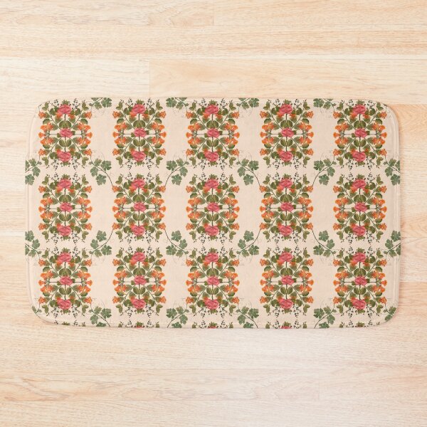 Item preview, Seamless pattern with watercolor pink and orange flowers designed and sold by Grin Katalina Floral Patterns & Cozy Art.