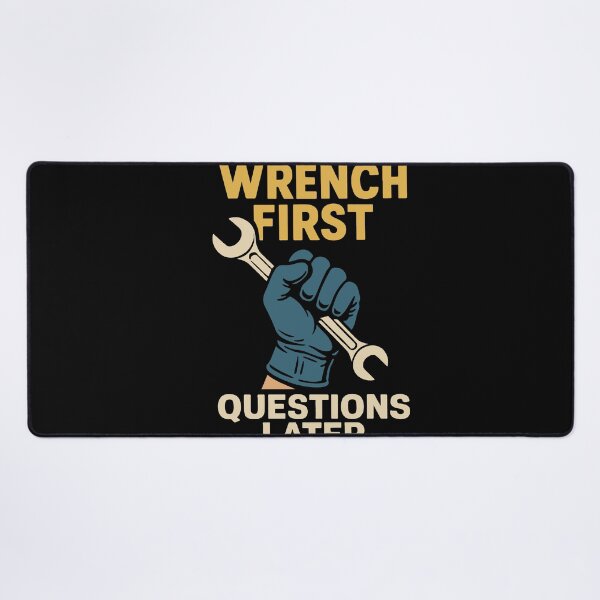 Item preview, Wrench First Questions Later Garage Mechanic designed and sold by LuminOrb.