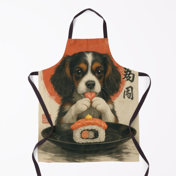 Item preview, Cavalier King Charles Sushi – Japanese Style Dog Illustration designed and sold by LAPAQ.