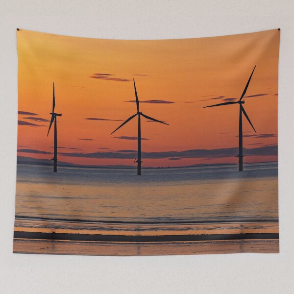 Item preview, Wind farm sunset designed and sold by Millysuewood.