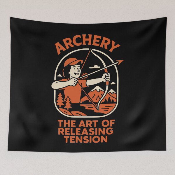 Item preview, Archery The Art Of Releasing Tension Funny Saying designed and sold by LuminOrb.