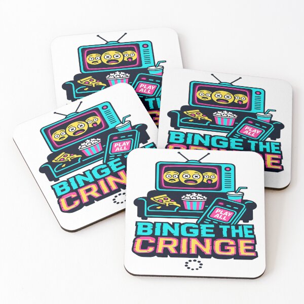 Item preview, Binge the Cringe Funny Meme Tee – Bold Retro Parody designed and sold by POD DYNASTY | Original Print On Demand T-Shirt Graphics.