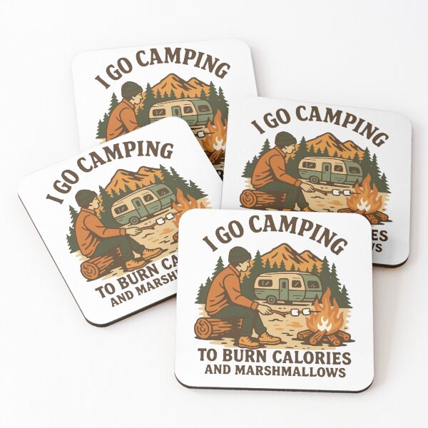 Item preview, I Go Camping To Burn Calories And Marshmallows designed and sold by LuminOrb.