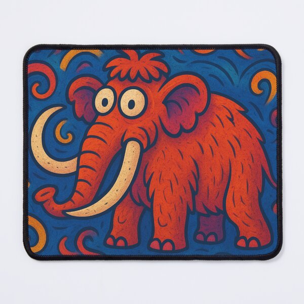 Item preview, Abstract Mammoth in vibrating colors designed and sold by Crazy Mammoth.