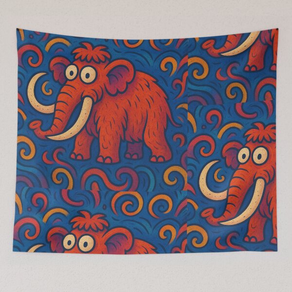 Item preview, Abstract Mammoth in vibrating colors designed and sold by Crazy Mammoth.