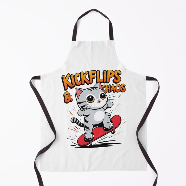 Item preview, Skater Kickflips and Chaos – Funny Cat Kawaii T-Shirt & Sticker designed and sold by SnoyTextil.