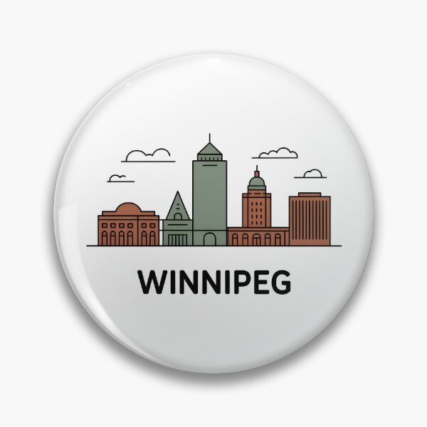 Item preview, Winnipeg Skyline – Minimalist Earthy Travel Souvenir Design designed and sold by Paper Drip.