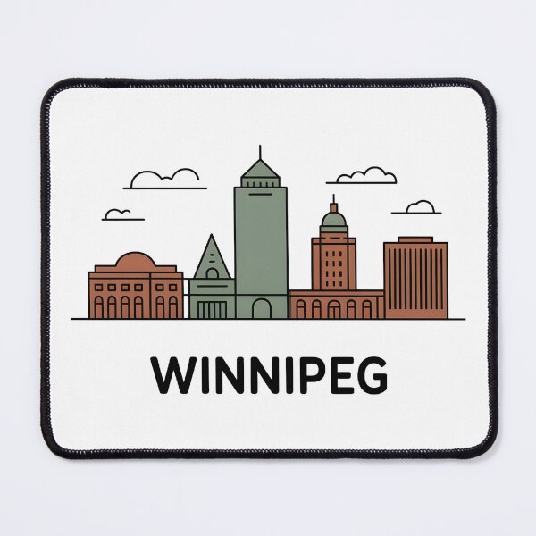Item preview, Winnipeg Skyline – Minimalist Earthy Travel Souvenir Design designed and sold by Paper Drip.