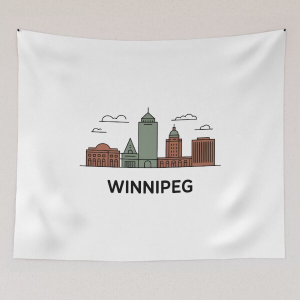 Item preview, Winnipeg Skyline – Minimalist Earthy Travel Souvenir Design designed and sold by Paper Drip.