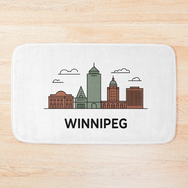 Item preview, Winnipeg Skyline – Minimalist Earthy Travel Souvenir Design designed and sold by Paper Drip.
