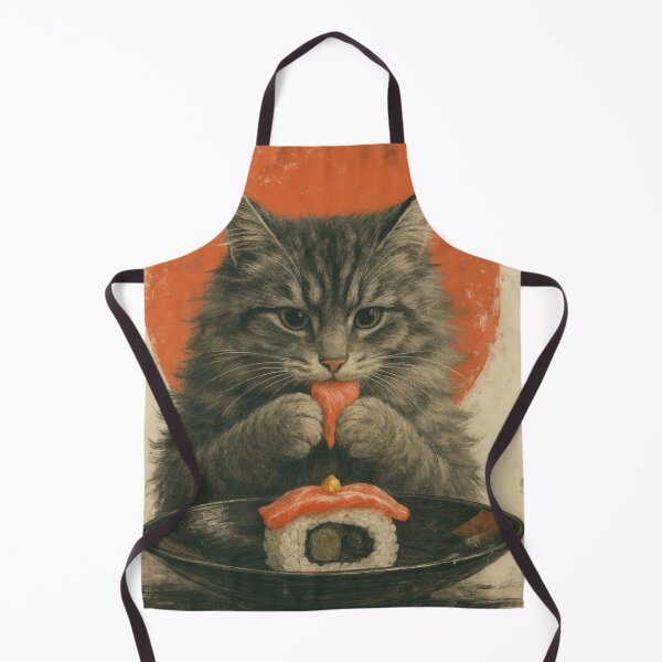 Item preview, Cat Sushi – Japanese Style Feline Illustration designed and sold by LAPAQ.