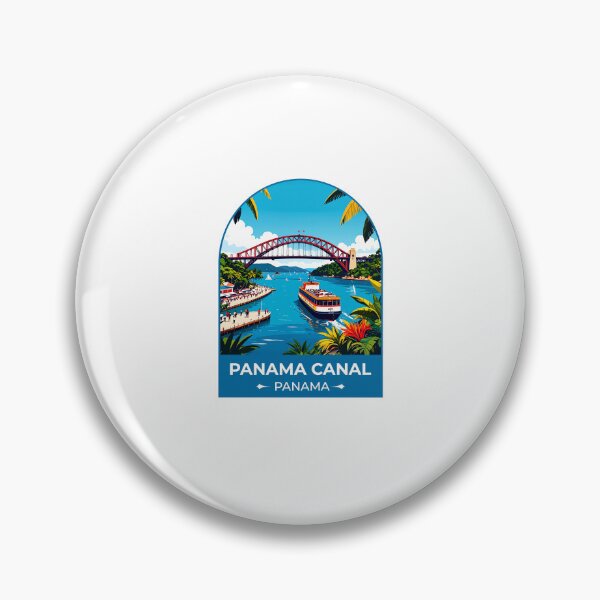 Item preview, Panama Canal Sticker  designed and sold by TulipaGraphics.