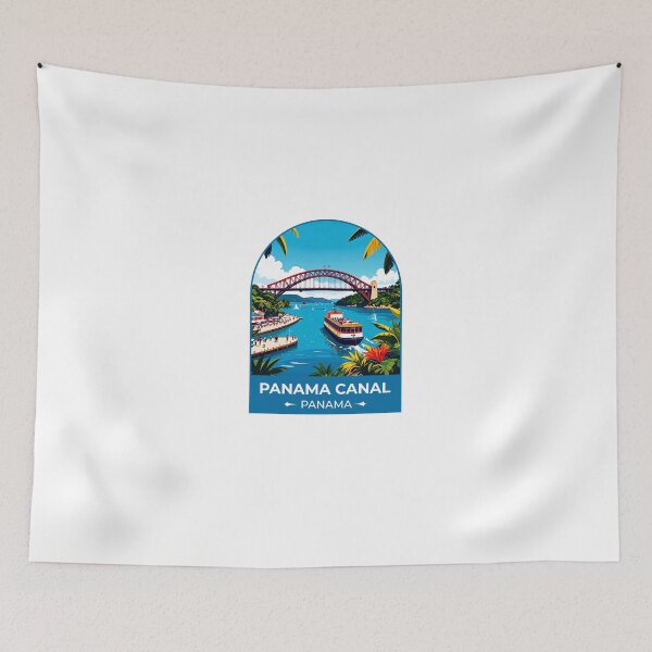 Item preview, Panama Canal Sticker  designed and sold by TulipaGraphics.