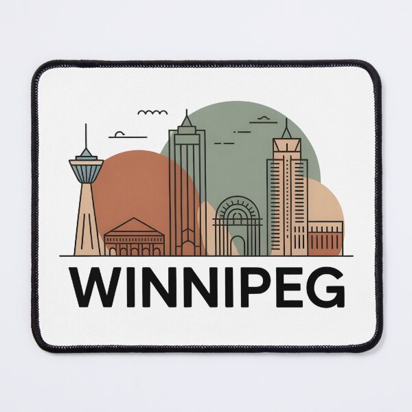 Item preview, Winnipeg Skyline – Minimalist Earthy Travel Souvenir Design designed and sold by Paper Drip.