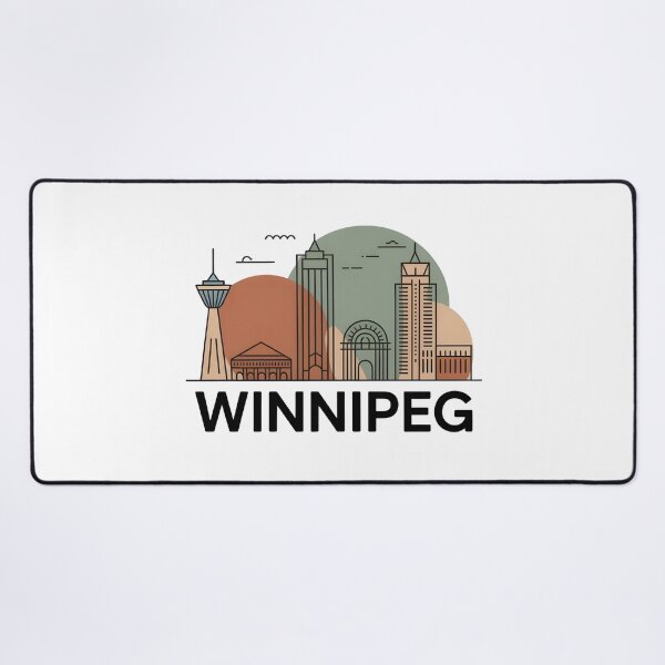 Item preview, Winnipeg Skyline – Minimalist Earthy Travel Souvenir Design designed and sold by Paper Drip.
