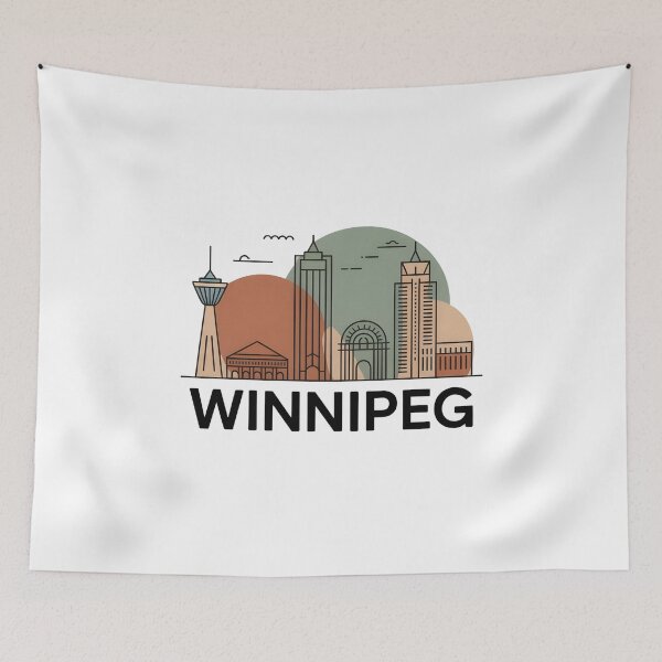 Item preview, Winnipeg Skyline – Minimalist Earthy Travel Souvenir Design designed and sold by Paper Drip.