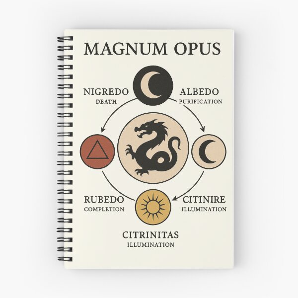 Item preview, Magnum Opus Alchemy Chart – Philosophical Stages of Transformation designed and sold by CreationbyNiki.