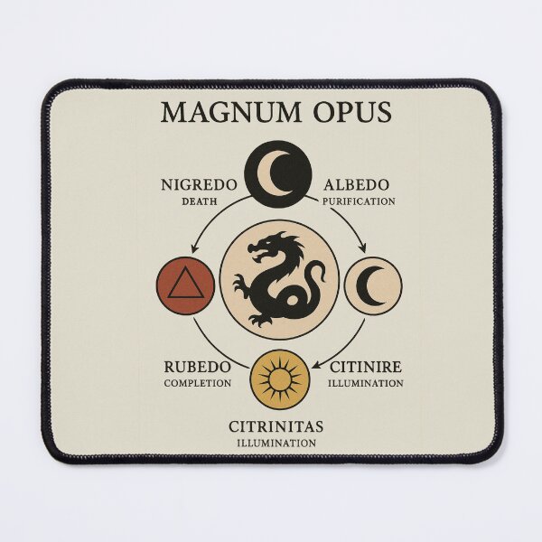 Item preview, Magnum Opus Alchemy Chart – Philosophical Stages of Transformation designed and sold by CreationbyNiki.