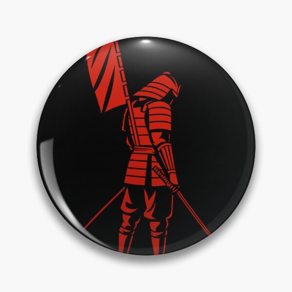Item preview, Minimalist Red Samurai Warrior Silhouette designed and sold by haitrieuic96.
