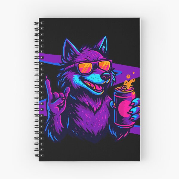 Item preview, Neon Wolf – Party Animal Energy designed and sold by Qopta.