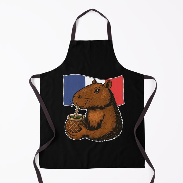 Item preview, Cute Capybara Drinking Yerba Mate – France Flag Edition designed and sold by flamini.