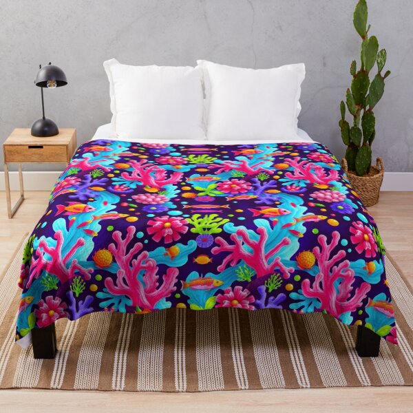 Item preview, Vibrant Coral Reef and Colorful Fish – Playful Underwater Scene with Pink Coral and Bright Sea Life designed and sold by FestivityFinds.