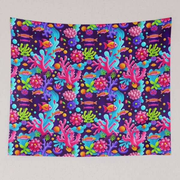 Item preview, Vibrant Coral Reef and Colorful Fish – Playful Underwater Scene with Pink Coral and Bright Sea Life designed and sold by FestivityFinds.