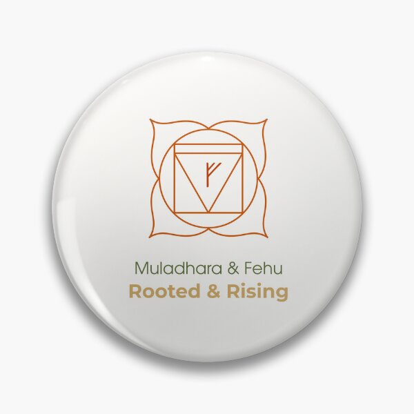 Item preview, Muladhara & Fehu T-Shirt - Rooted & Rising Spiritual Symbol designed and sold by CHAKRUNER.