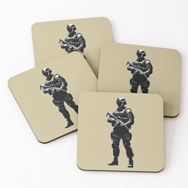 Item preview, A brave soldier in full commando gear, military designed and sold by Tattoo-Shirt Designer .