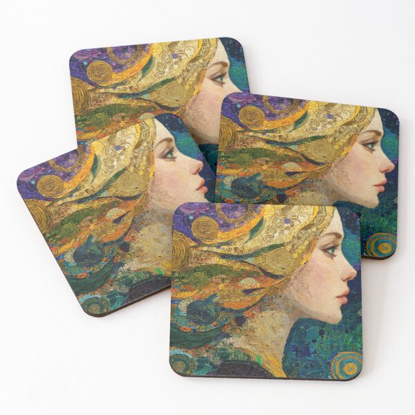 Item preview, Golden Muse – Art Nouveau Woman Portrait designed and sold by MagicOfPrint.