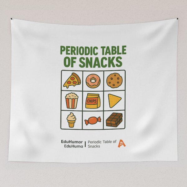 Item preview, Periodic Table of Snacks designed and sold by Sara Wrenai.