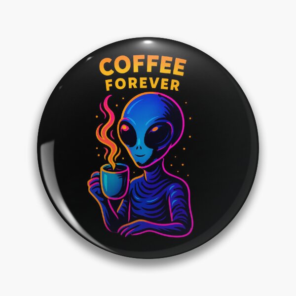 Item preview,  Neon Alien Coffee – Cosmic Vibes ☕? designed and sold by Qopta.