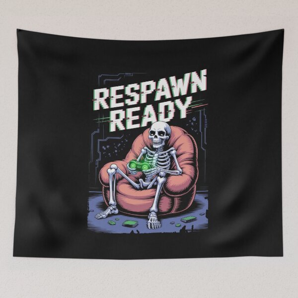 Item preview, Respawn Ready Skeleton Gamer designed and sold by Enea Kelo.